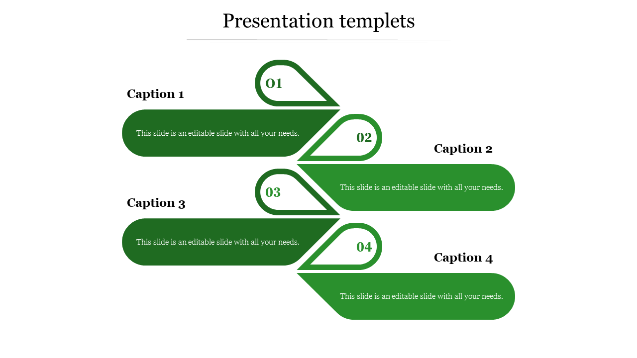 Free - Creative Presentation Templets With Five Nodes
